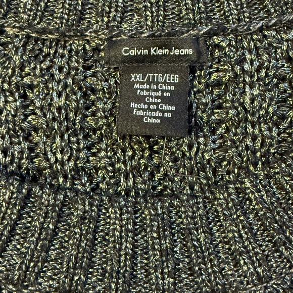 Calvin Klein Jeans Platinum Chunky Knit Sweater Size XXL - Picture 2 of 11